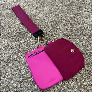 Sonic Pink Lululemon Dual Pouch Wristlet
